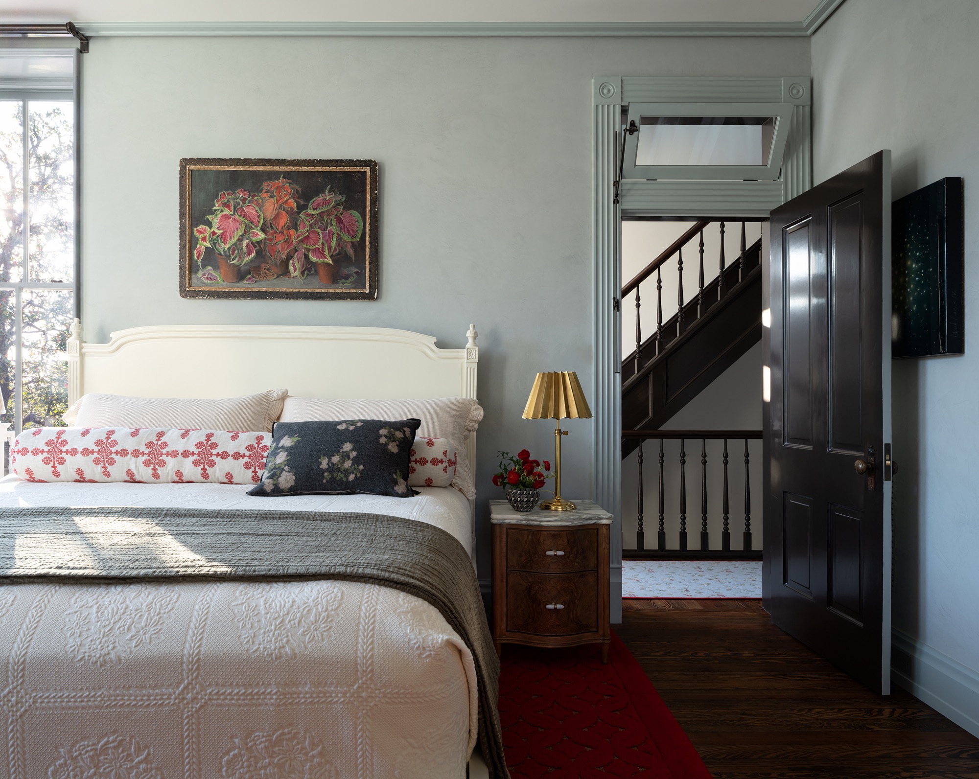 Victorian House interior with historic transom and mouldings in Austin, Texas